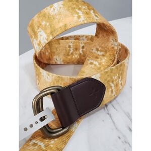 NEW Sun + Stone D-Ring Web Belt Canvas Belt MEN SIZE MEDIUM 34/36 summer tie dye